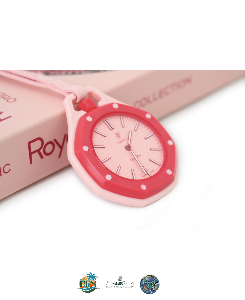 Otto Rosso Swatch x AP Royal Pop with Rubber Case-Strap