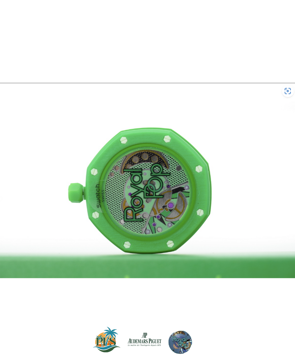 Green Eight Swatch x AP Royal Pop with Rubber Case-Strap