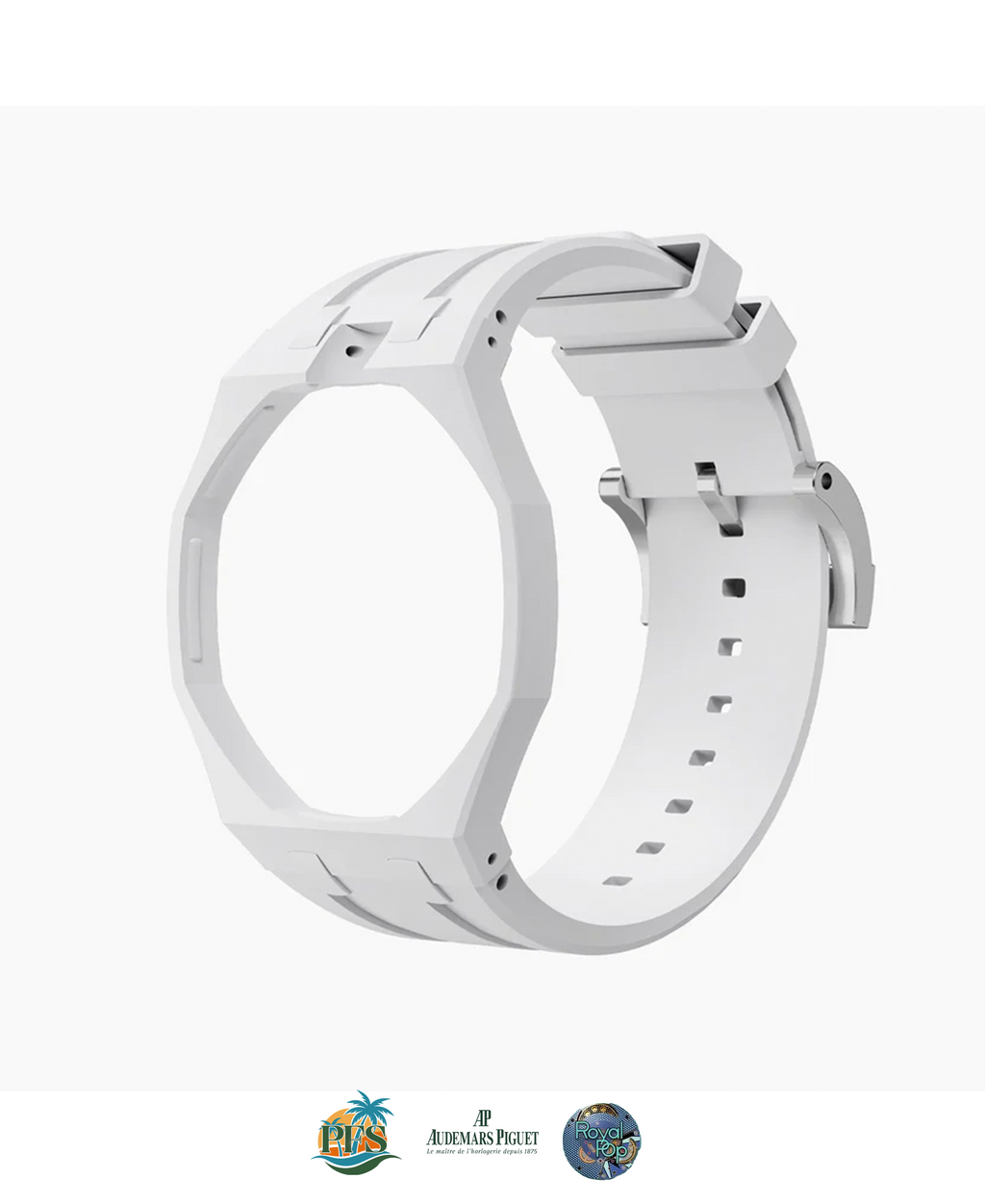 Huit Blanc [Swatch x AP Royal Pop] with Rubber Case-Strap